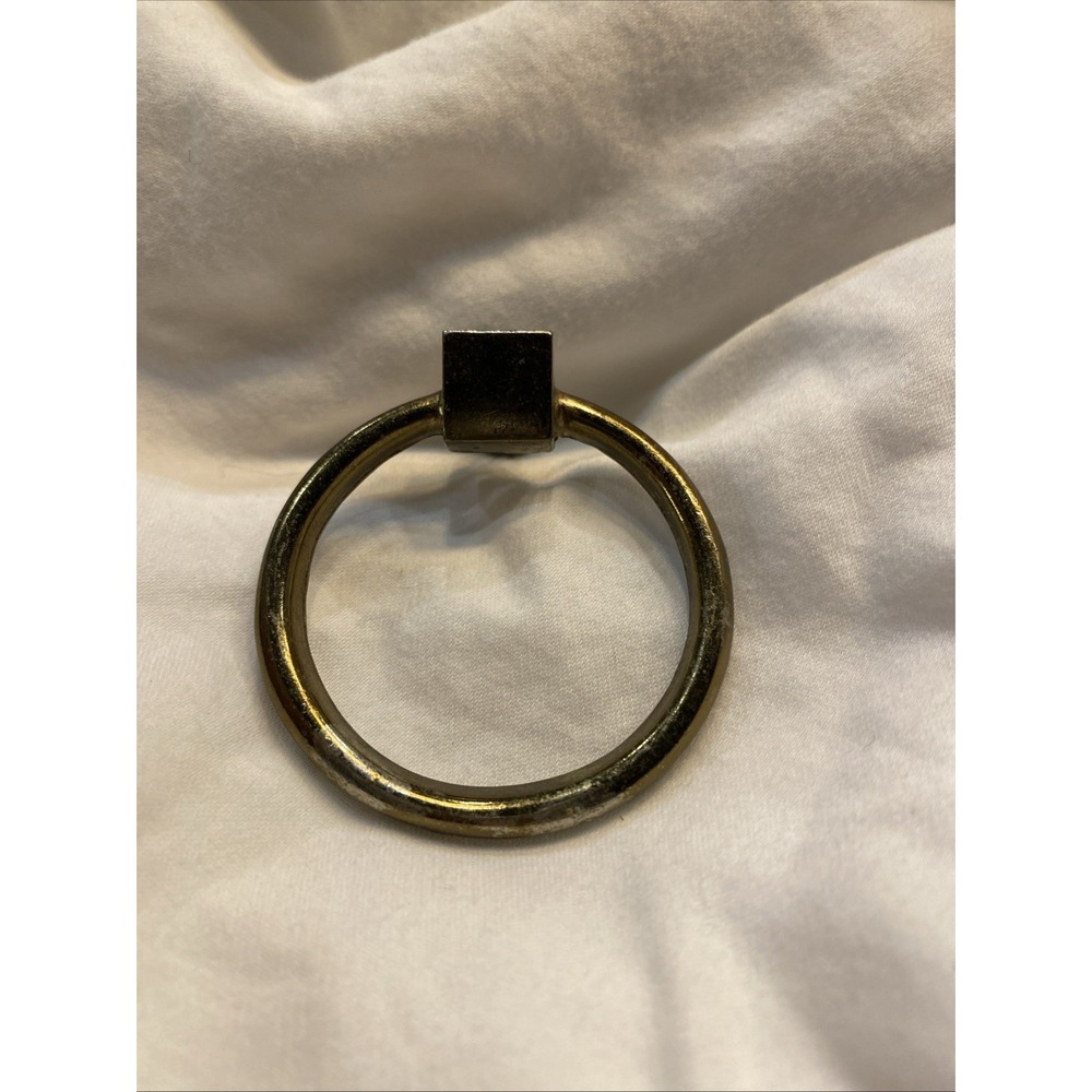 One Brass Ring Pull Handle 2 Inch - Picture 2 of 5